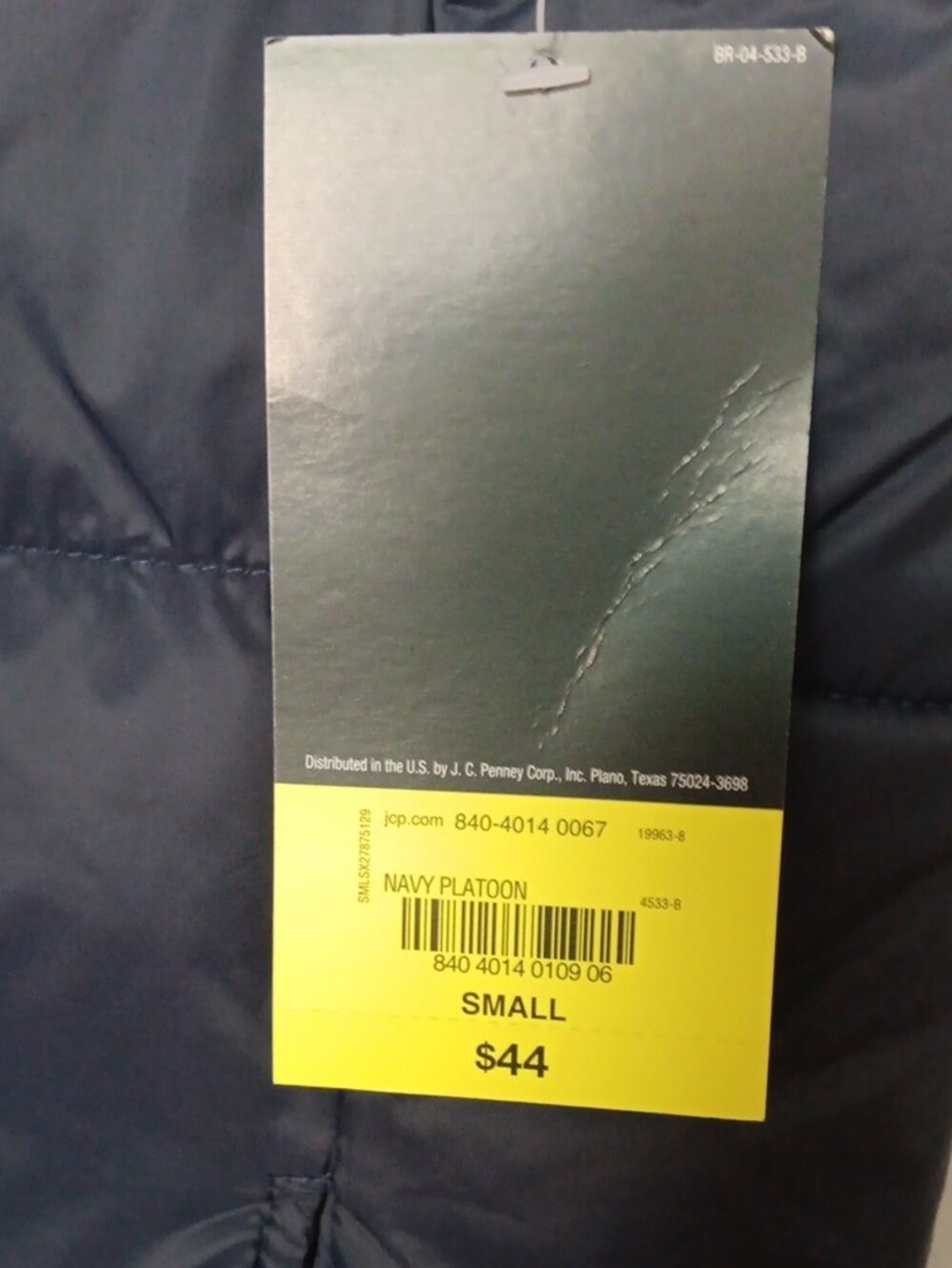 Xersion Navy Quilted Puffer Vest with Yellow Tag - Picture 2 of 2